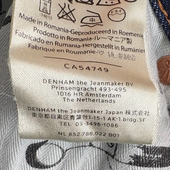 Denham Mens Razor Slim Fit Denim Jeans Cotton Poly Stretch Blue Niss Size 36 - Picture 7 of 14